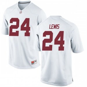 Men's Alabama Crimson Tide #24 Terrell Lewis White Game NCAA College Football Jersey 2403HEYH3